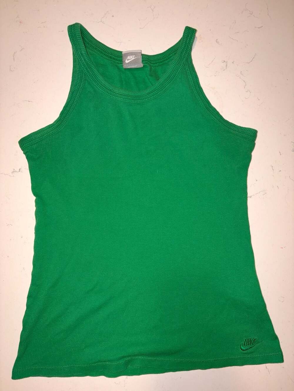 Nike Vintage Green Ribbed Tank Top Women's Size Medium M